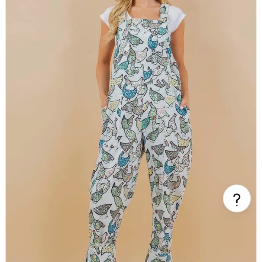 Chicken Print Overalls La soul